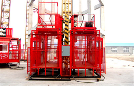 la construcción de acero 2000kg alza SC200 con la jaula sola/del gemelo los 3*1.5*2.5m